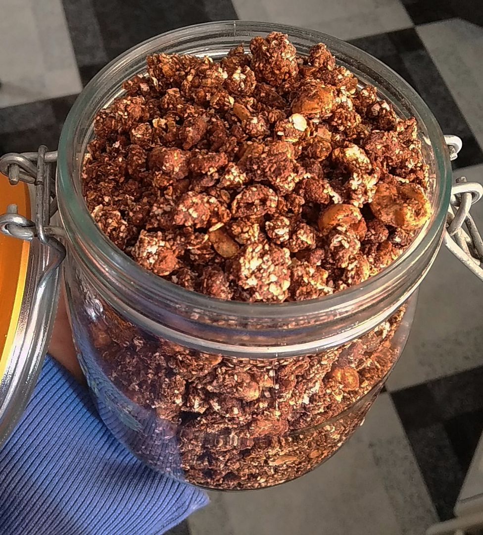 Granola proteica de chocolate 🥣🍫 Granola proteica de chocolate 🥣🍫