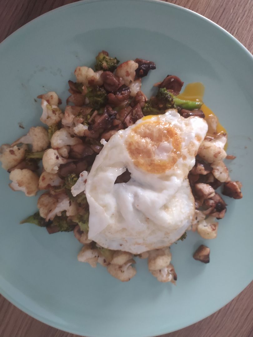 Verduras con huevo a la plancha Verduras con huevo a la plancha