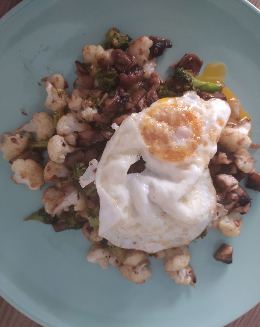 Verduras con huevo a la plancha Paso 2 Verduras con huevo a la plancha Paso 2