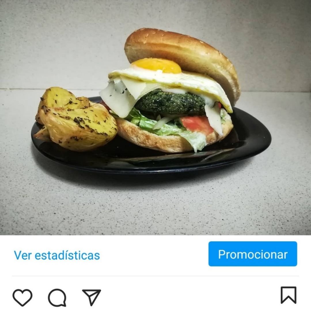 Hamburguesa de espinacas Hamburguesa de espinacas