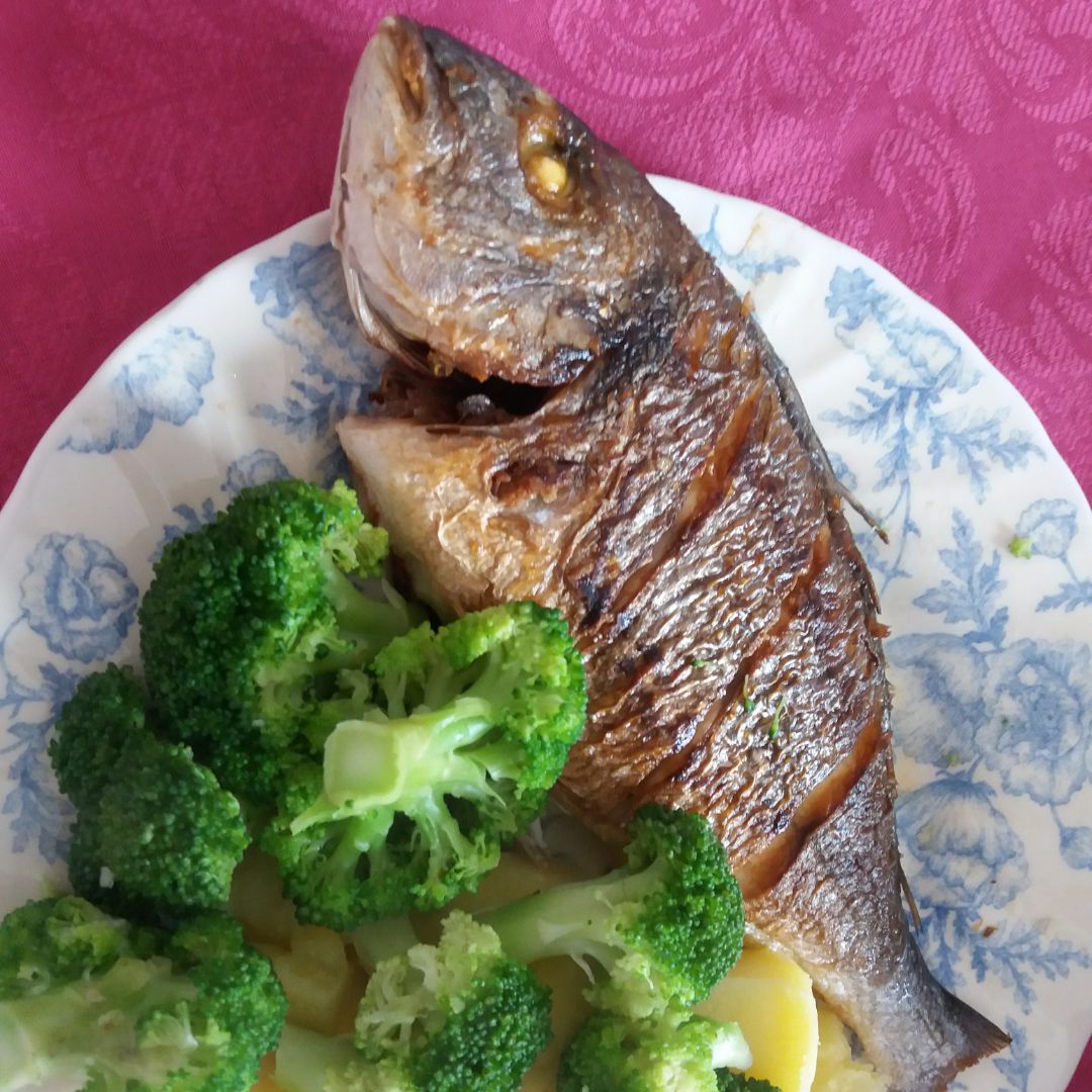 Dorada brócoli patata Dorada brócoli patata