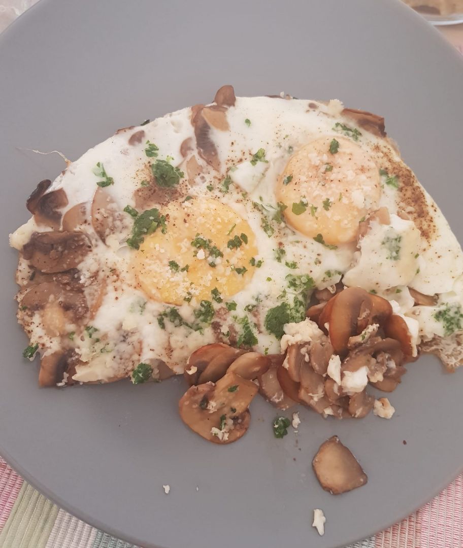 Champiñones con huevo Paso 3 Champiñones con huevo Paso 3