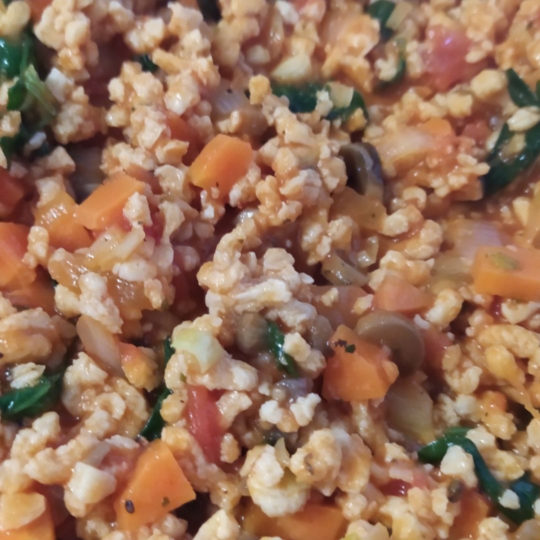 Berenjenas rellenas de soja texturizada y verduras Paso 10