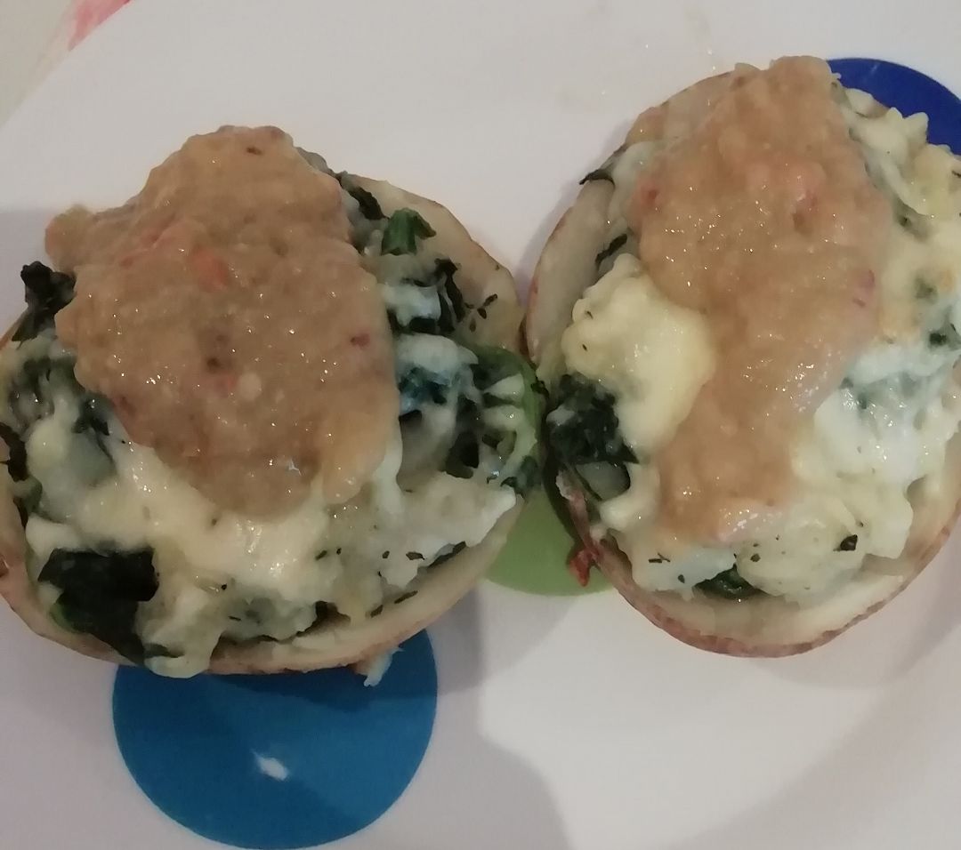 Patatas rellenas con guacamole 