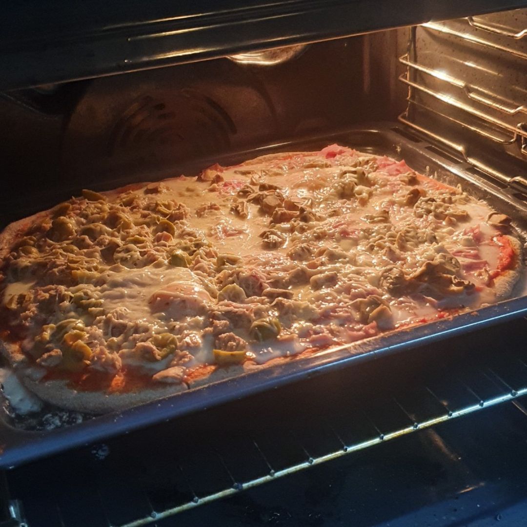 Maxi pizza integral casera 😜 Maxi pizza integral casera 😜
