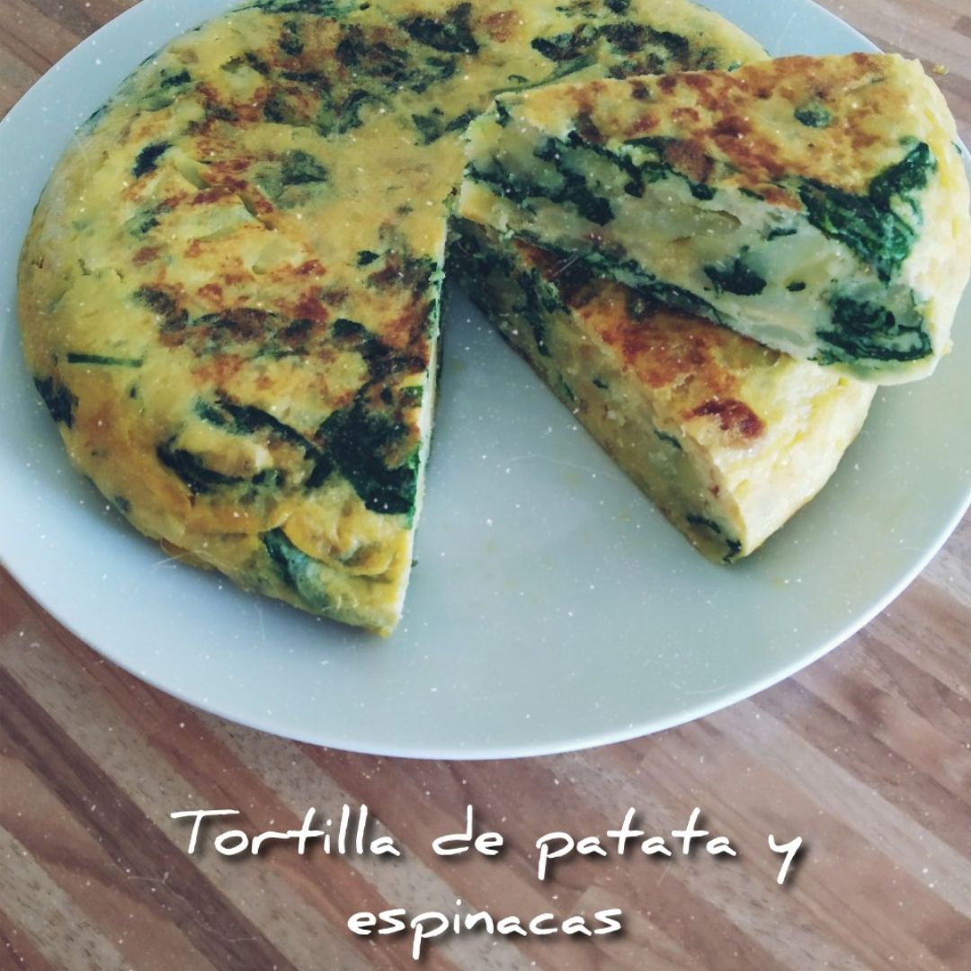 Tortilla de patata y espinacas Tortilla de patata y espinacas