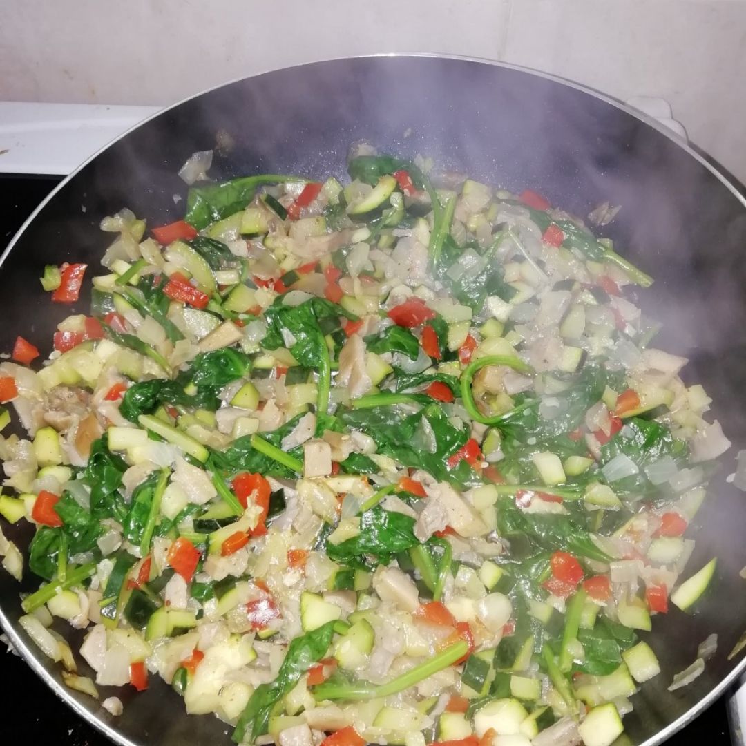 Quiche con masa fit Paso 2 Quiche con masa fit Paso 2