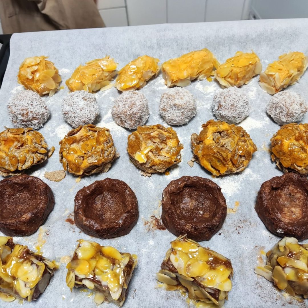 Panellet de Cacao con Almendras Paso 3 Panellet de Cacao con Almendras Paso 3