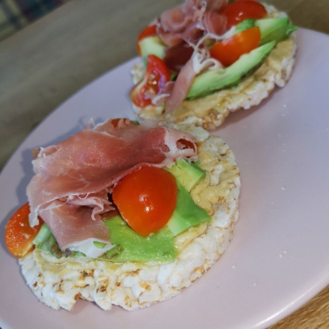 Tortitas de aguacate y jamón 