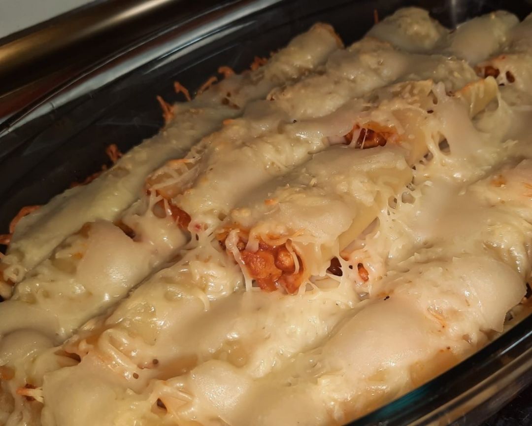Pasta rellena de soja texturizada 🌱 Pasta rellena de soja texturizada 🌱