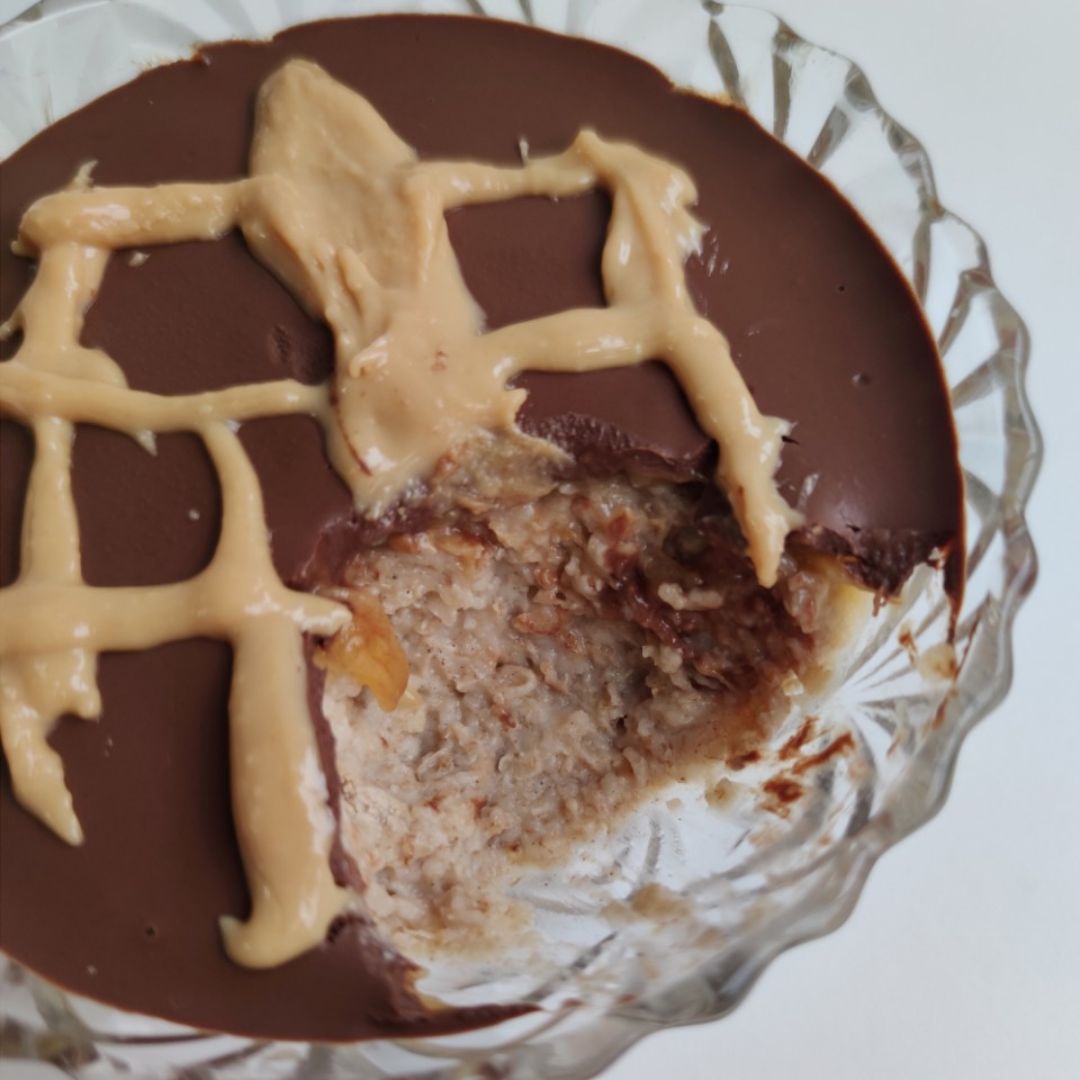 Porridge de avena con ganache de chocolate Porridge de avena con ganache de chocolate