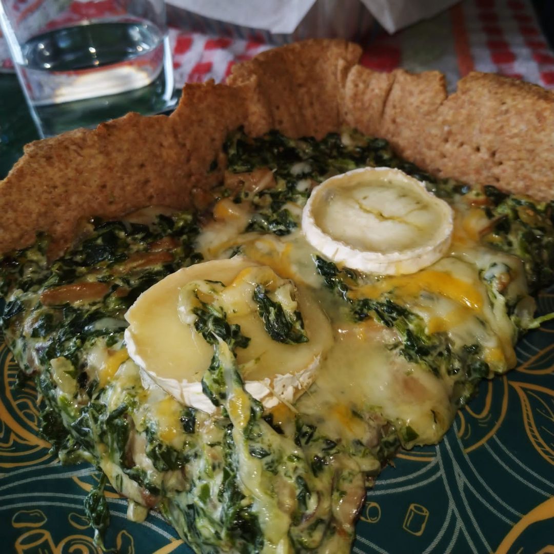 Quiché de espinacas y champiñones Quiché de espinacas y champiñones
