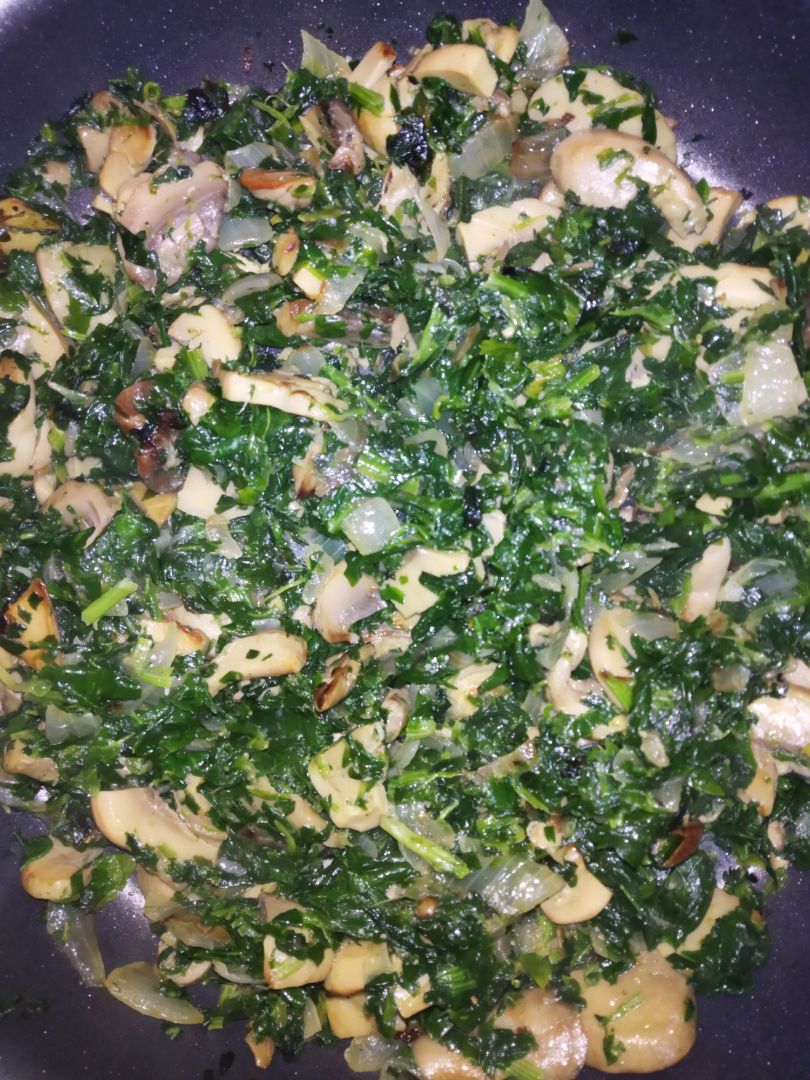 Quiché de espinacas y champiñones Paso 3 Quiché de espinacas y champiñones Paso 3