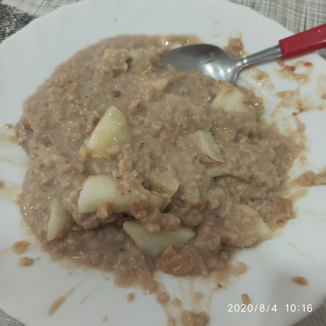 Porridge de avena cacao y melón