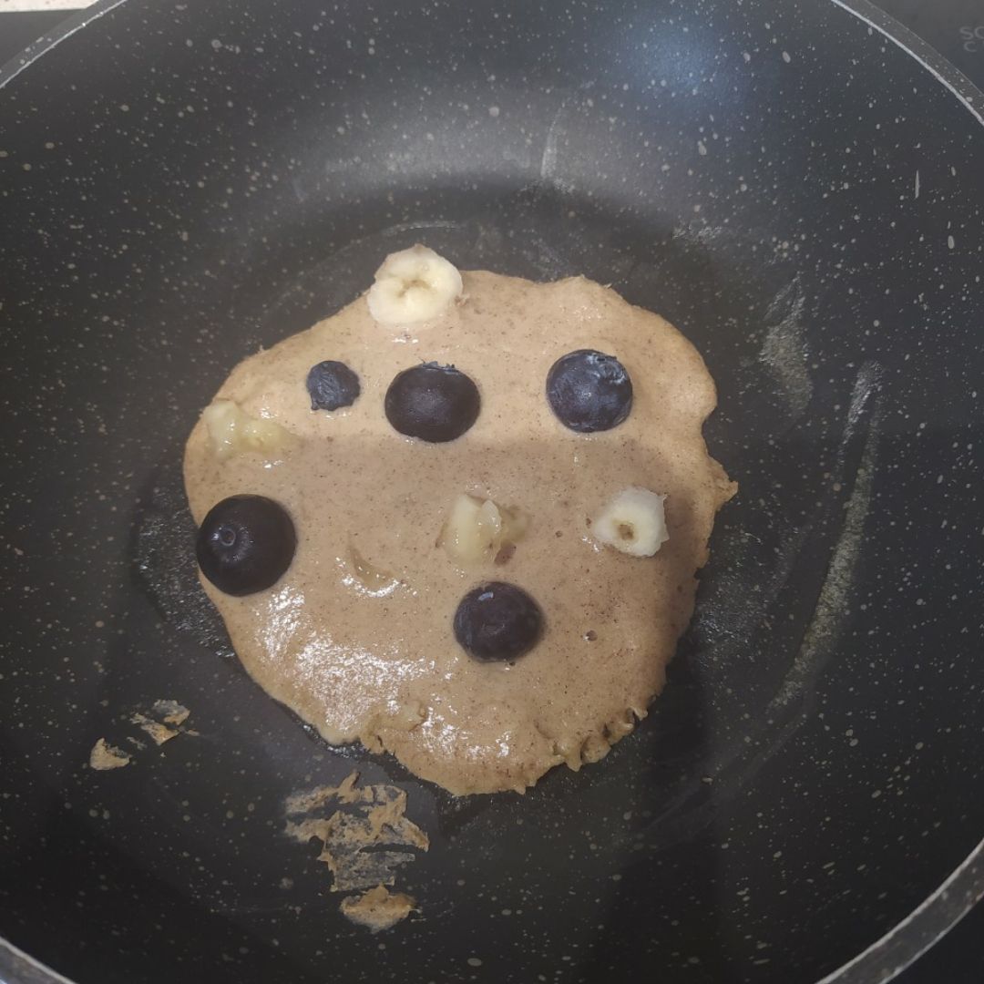 Pancakes de plátano y arándanos Paso 3 Pancakes de plátano y arándanos Paso 3