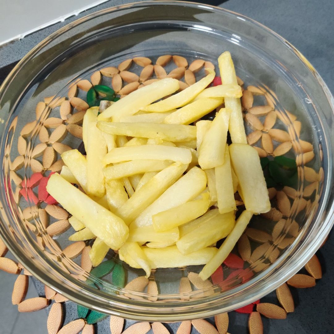 Pizza vegetal con patatas fritas Paso 1 Pizza vegetal con patatas fritas Paso 1