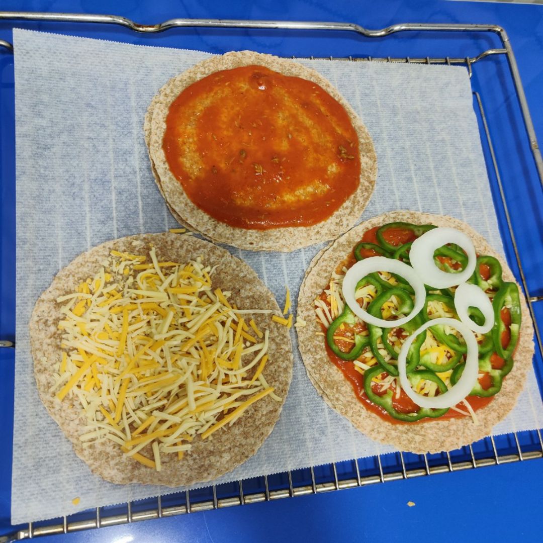 Pizza vegetal con patatas fritas Paso 2 Pizza vegetal con patatas fritas Paso 2