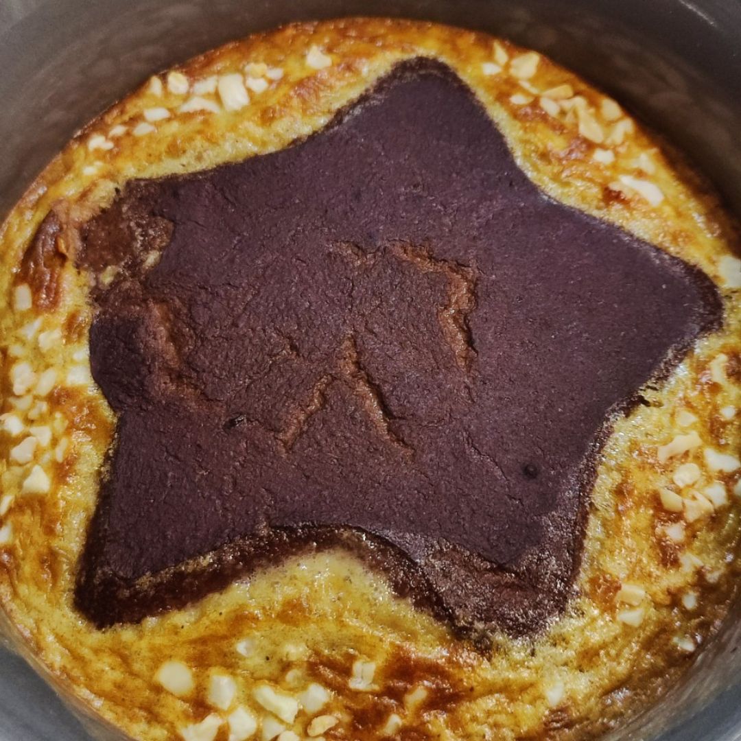 Avena horneada con natillas de caqui Avena horneada con natillas de caqui