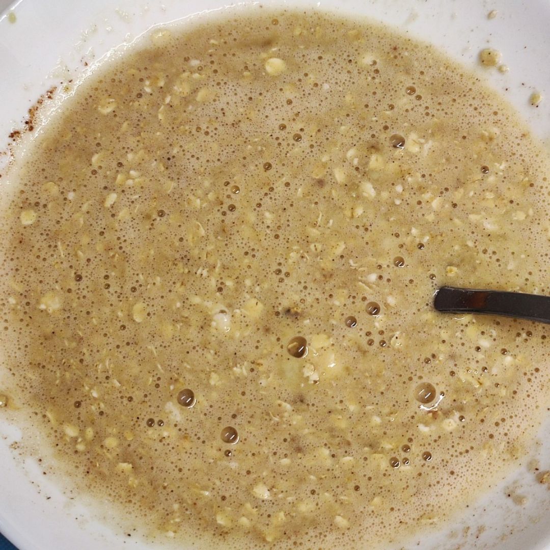 Avena horneada con natillas de caqui Paso 1 Avena horneada con natillas de caqui Paso 1