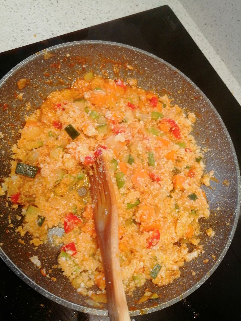 Cuscus de coliflor Paso 4 Cuscus de coliflor Paso 4