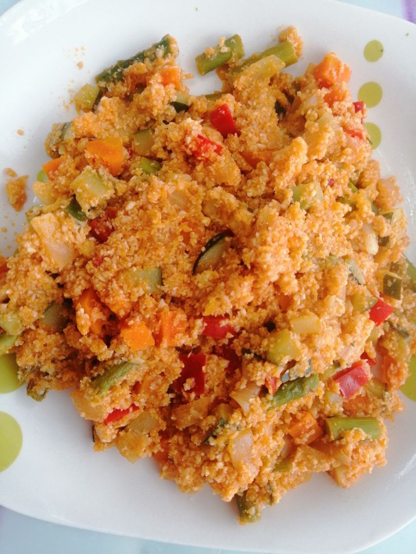 Cuscus de coliflor Paso 5 Cuscus de coliflor Paso 5