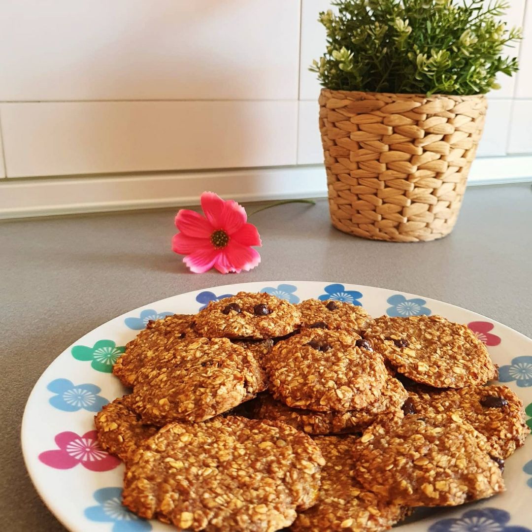 Galletas de avena, plátano y canela 🍌🍪