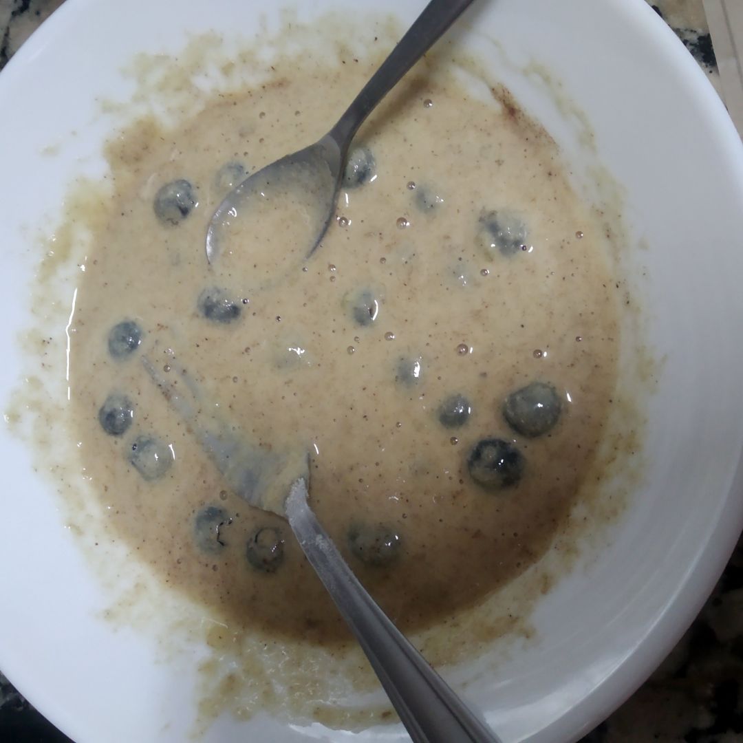 Tortitas de arándanos, con plátano y avena Paso 3 Tortitas de arándanos, con plátano y avena Paso 3