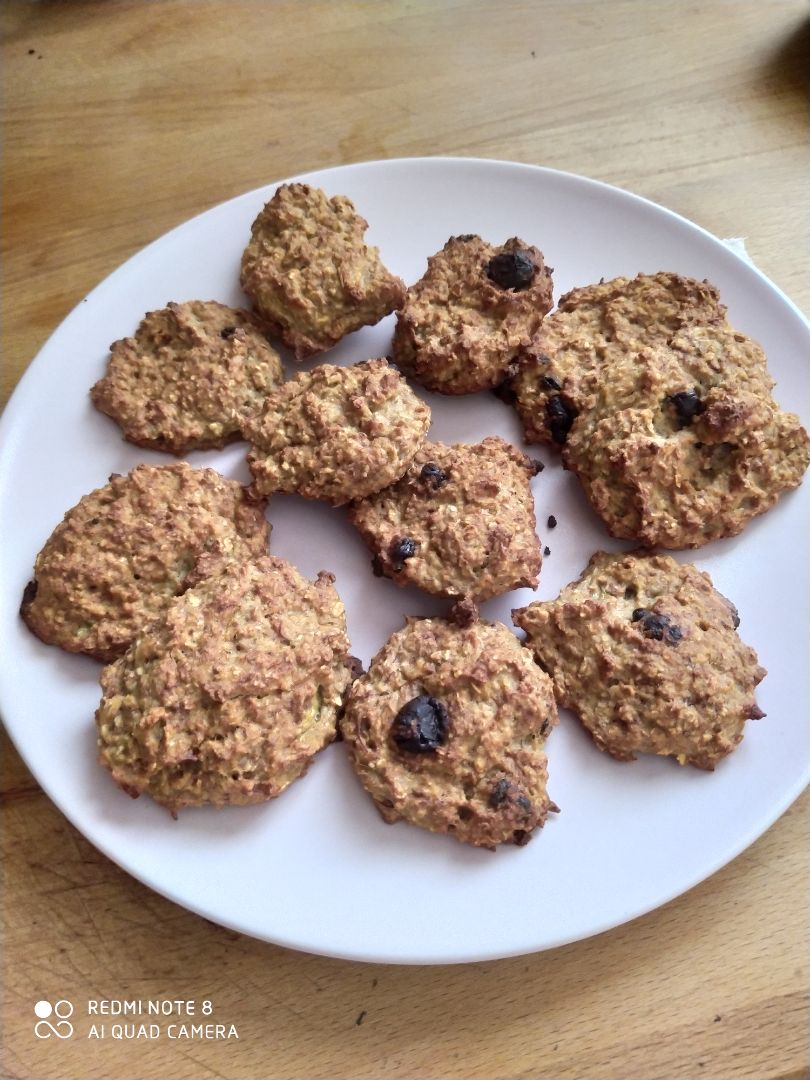 Galletas energéticas de plátano, avena y manzana Galletas energéticas de plátano, avena y manzana