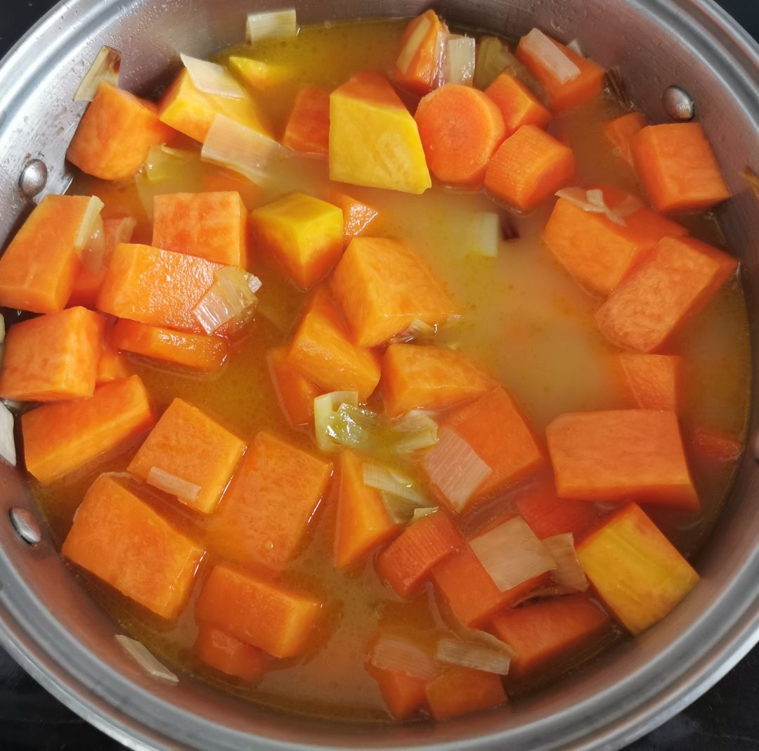 Crema de calabaza  Paso 1