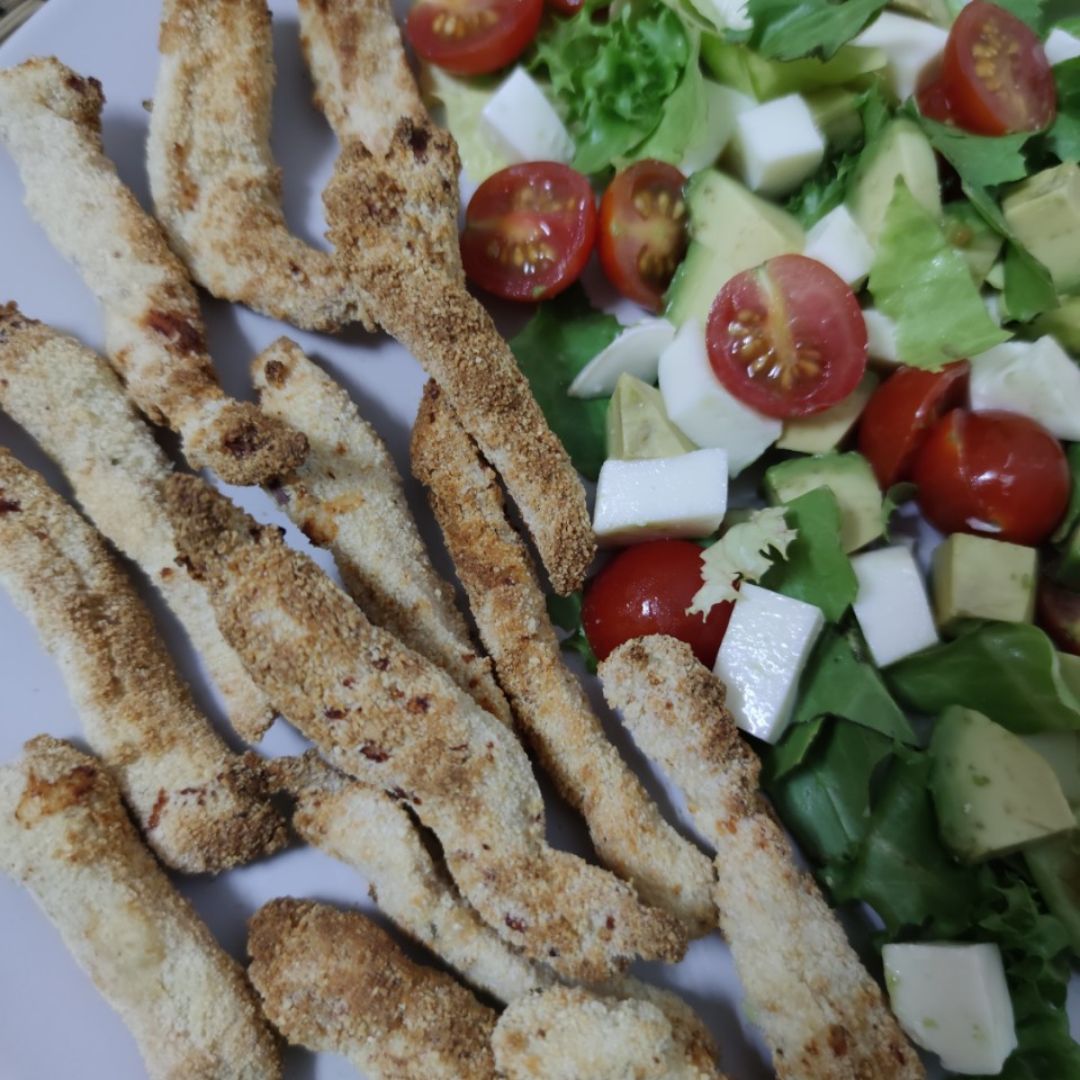 Fingers de pollo en airfryer Paso 4 Fingers de pollo en airfryer Paso 4