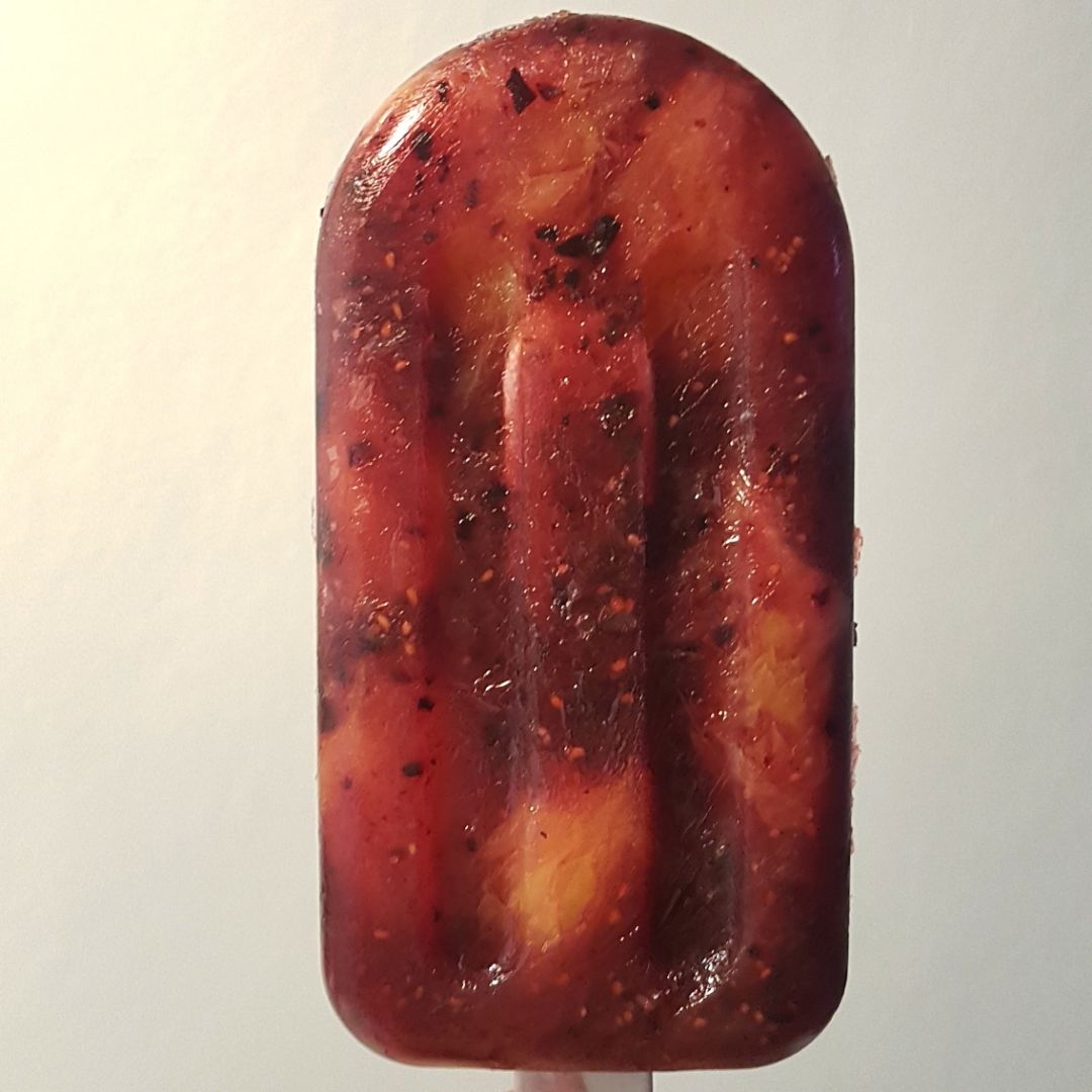 Helado de arándanos y naranja Helado de arándanos y naranja