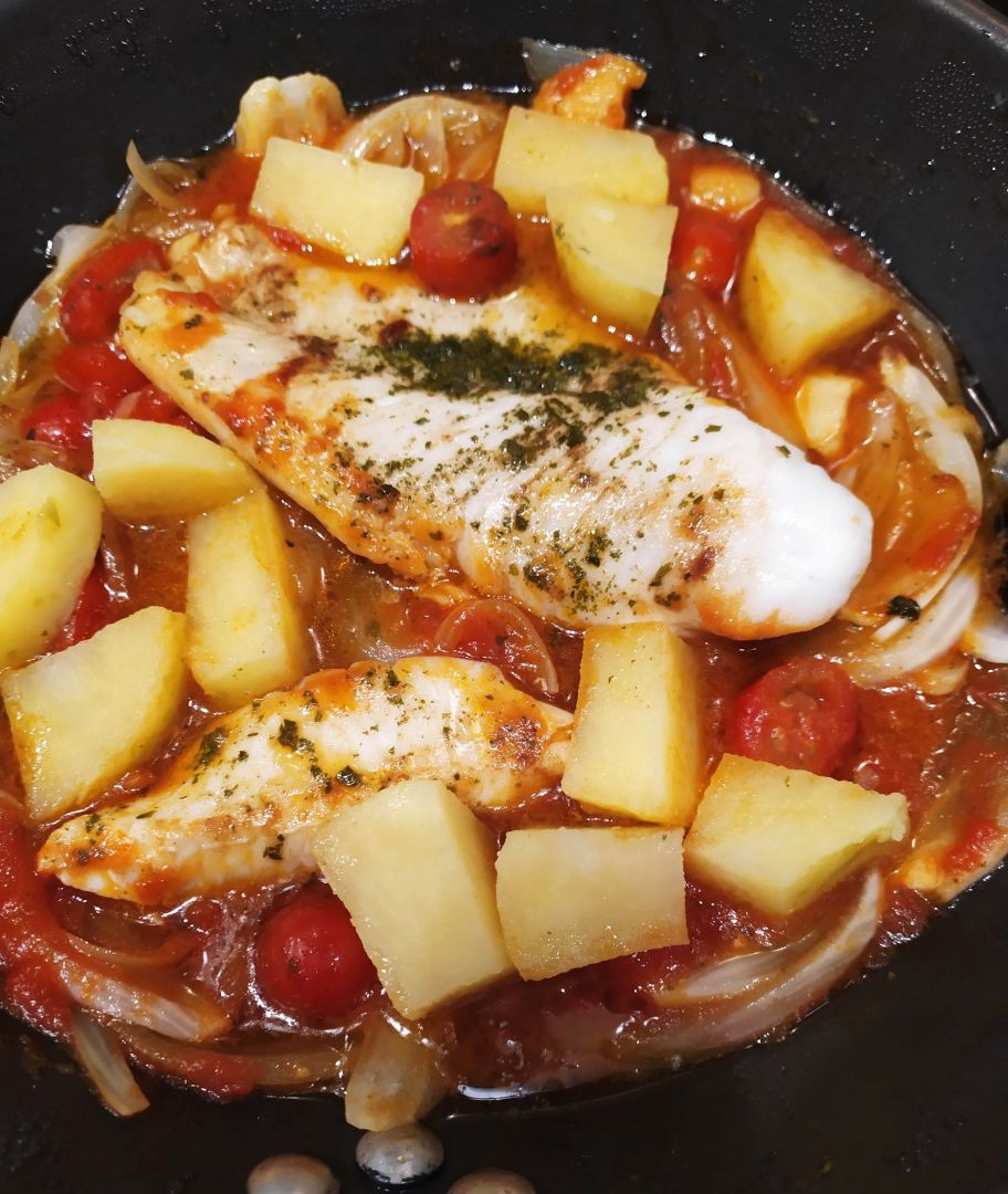Merluza a la gallega Merluza a la gallega