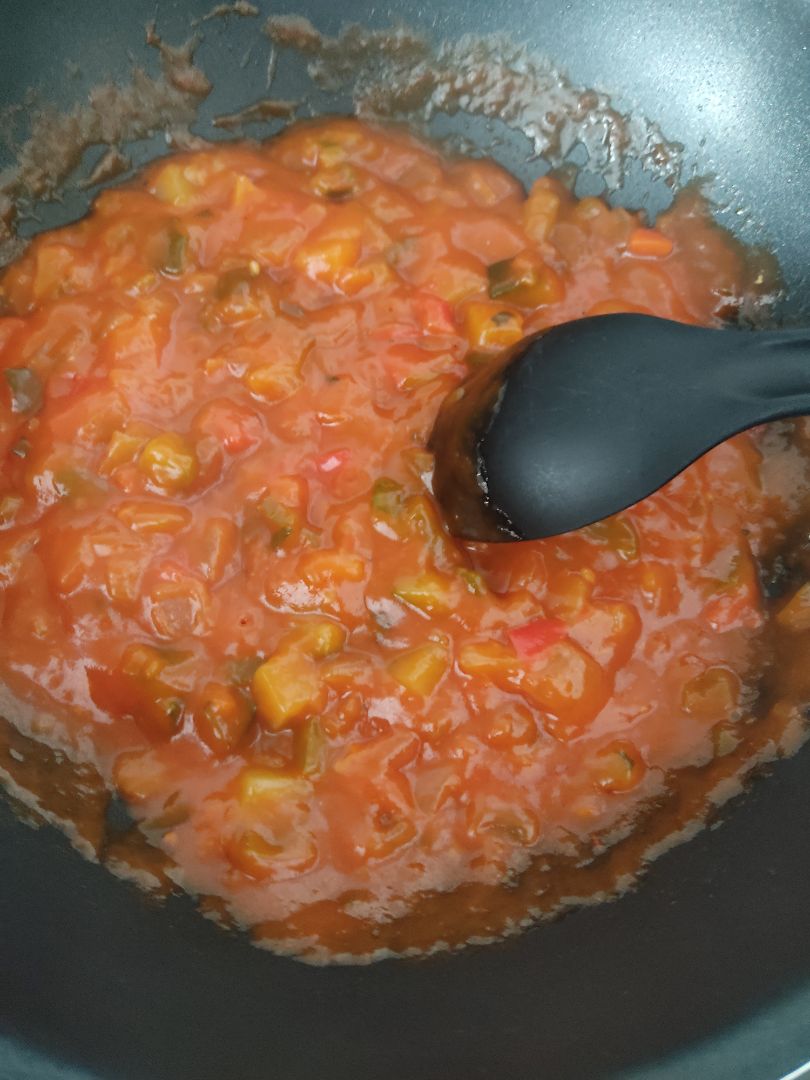 Merluza con pisto y arroz Paso 3 Merluza con pisto y arroz Paso 3