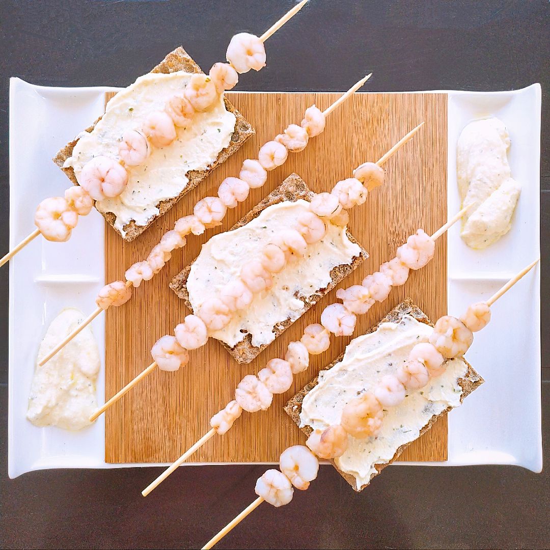 Pincho de gambas con alioli Paso 3 Pincho de gambas con alioli Paso 3