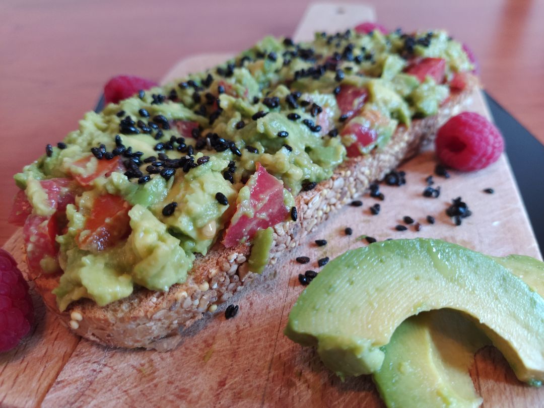 Tostada rápida de aguacate