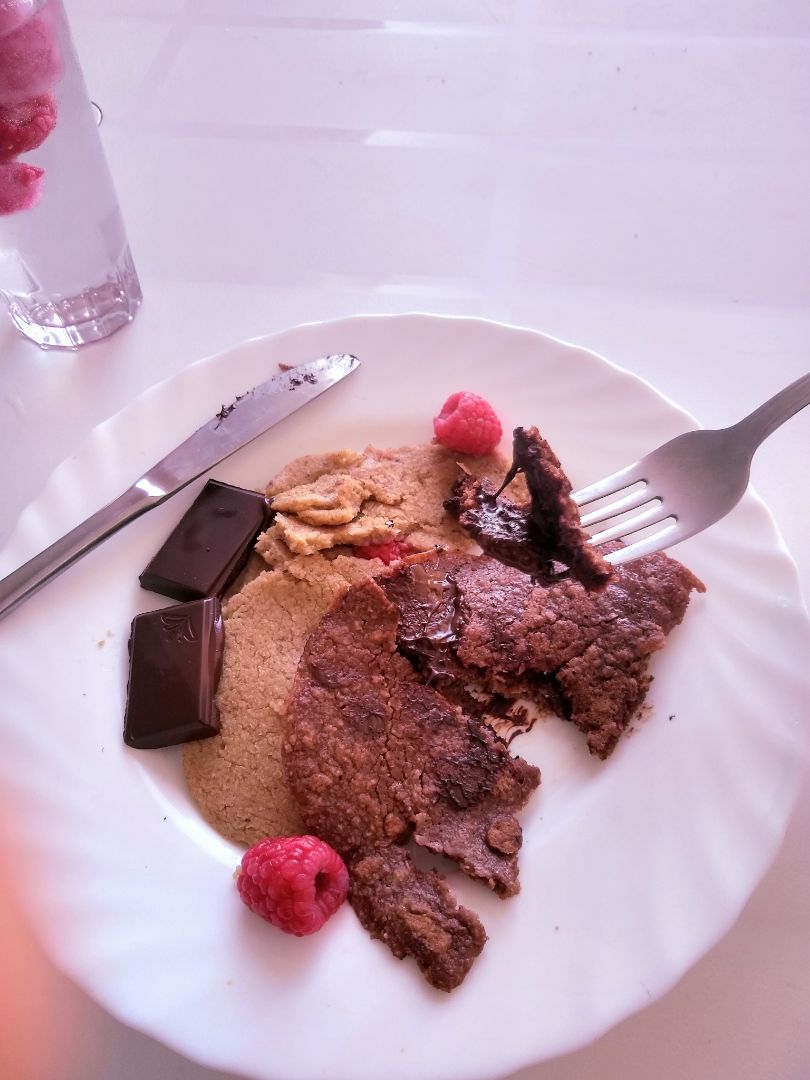 Tortitas/crepes de avena con bebida refrescante Paso 8 Tortitas/crepes de avena con bebida refrescante Paso 8