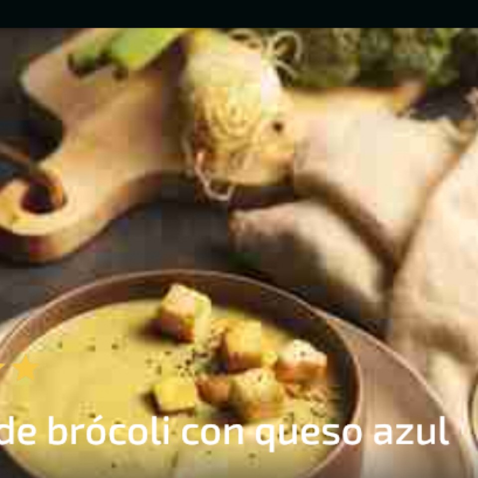 Crema de brócoli y queso azul Crema de brócoli y queso azul