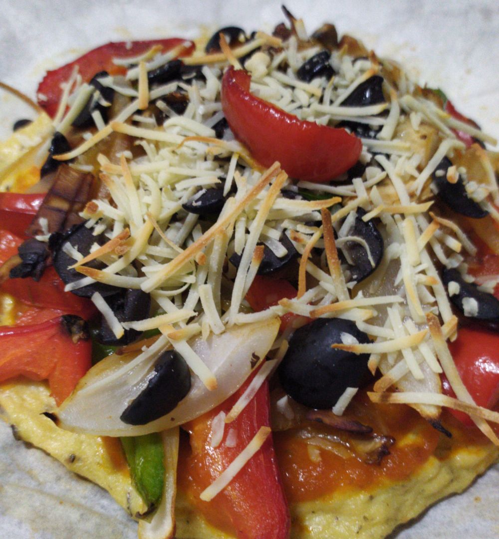 PIZZA CON BASE DE POLLO