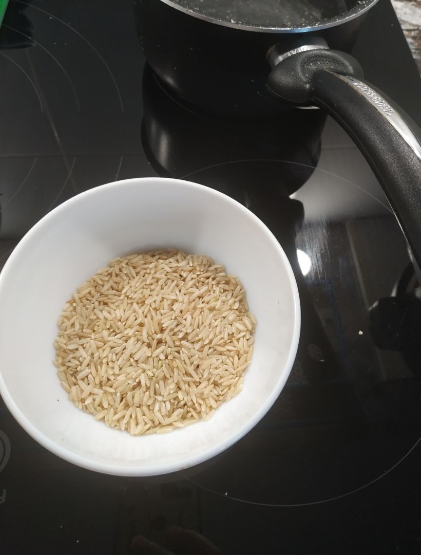 Ensalada se arroz, quinoa y salmón Paso 0