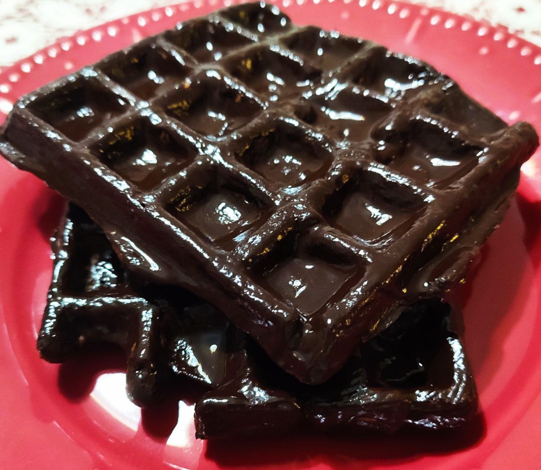 Gofres de plátano y chocolate Gofres de plátano y chocolate
