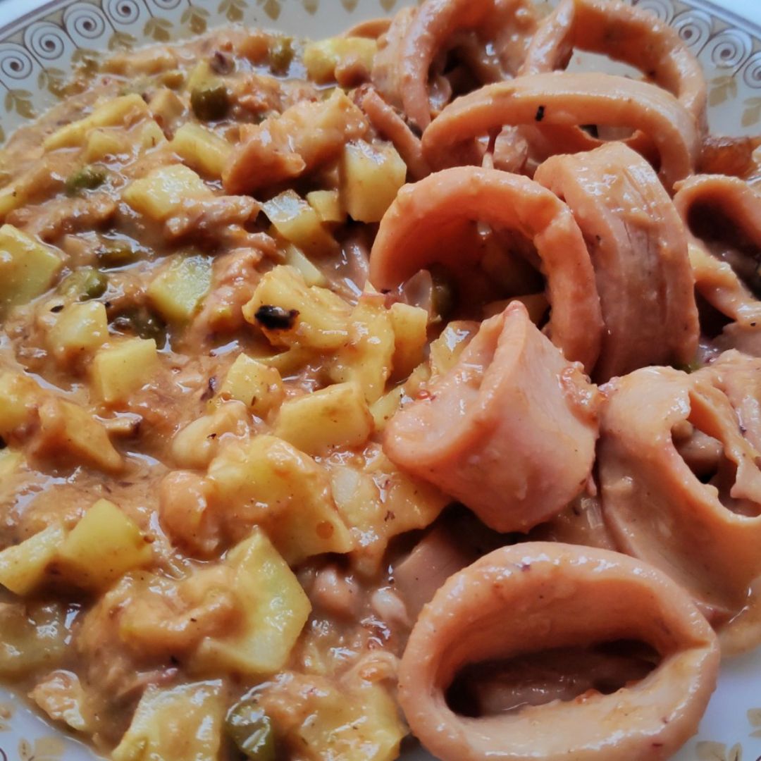 Calamares en salsa de almendras Calamares en salsa de almendras