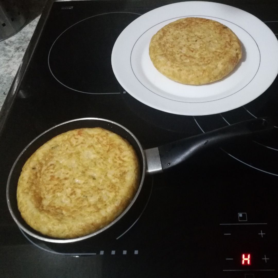 Tortilla individual de Paella. Tortilla individual de Paella.