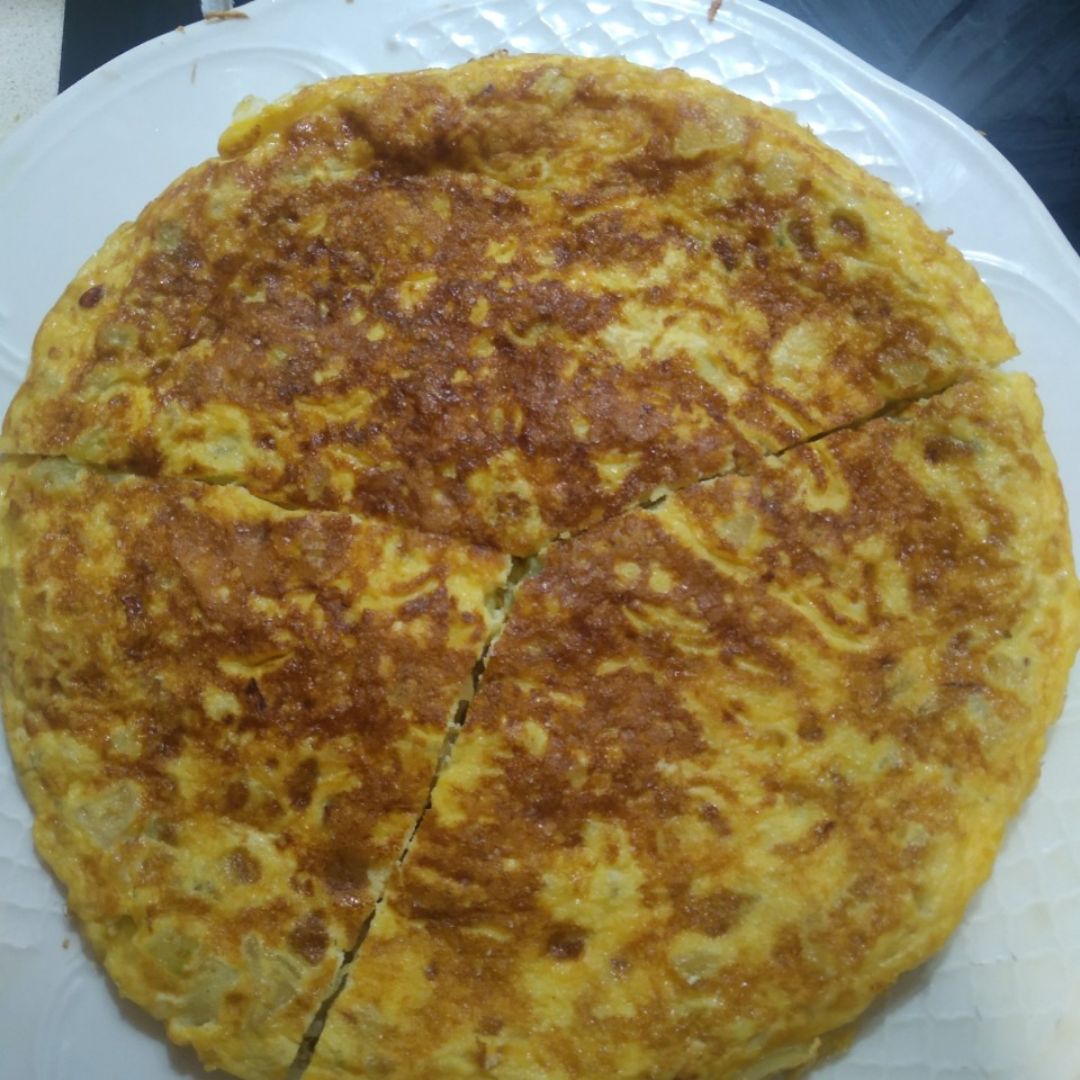 Tortilla de calabacín y cebolla Tortilla de calabacín y cebolla