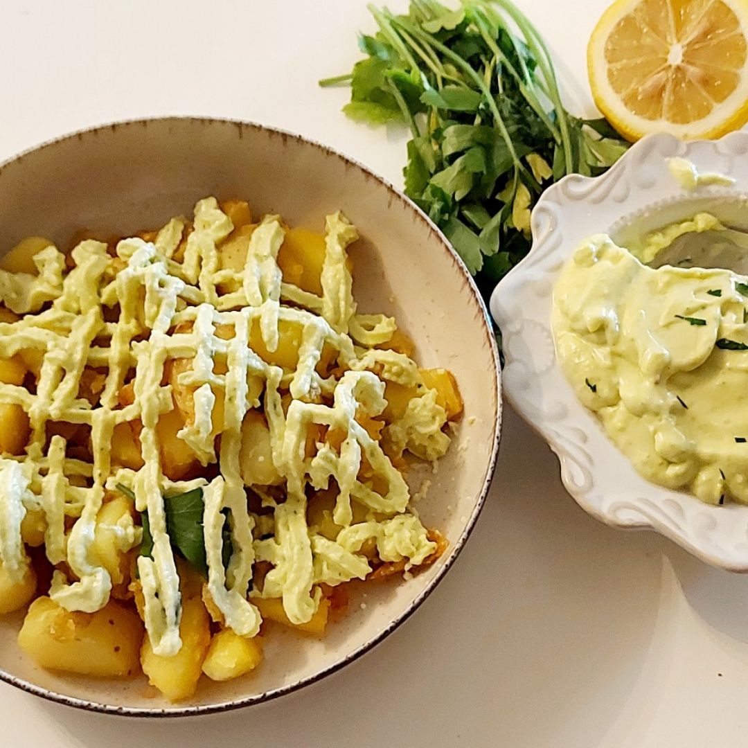 Patatas con alioli vegano Paso 2