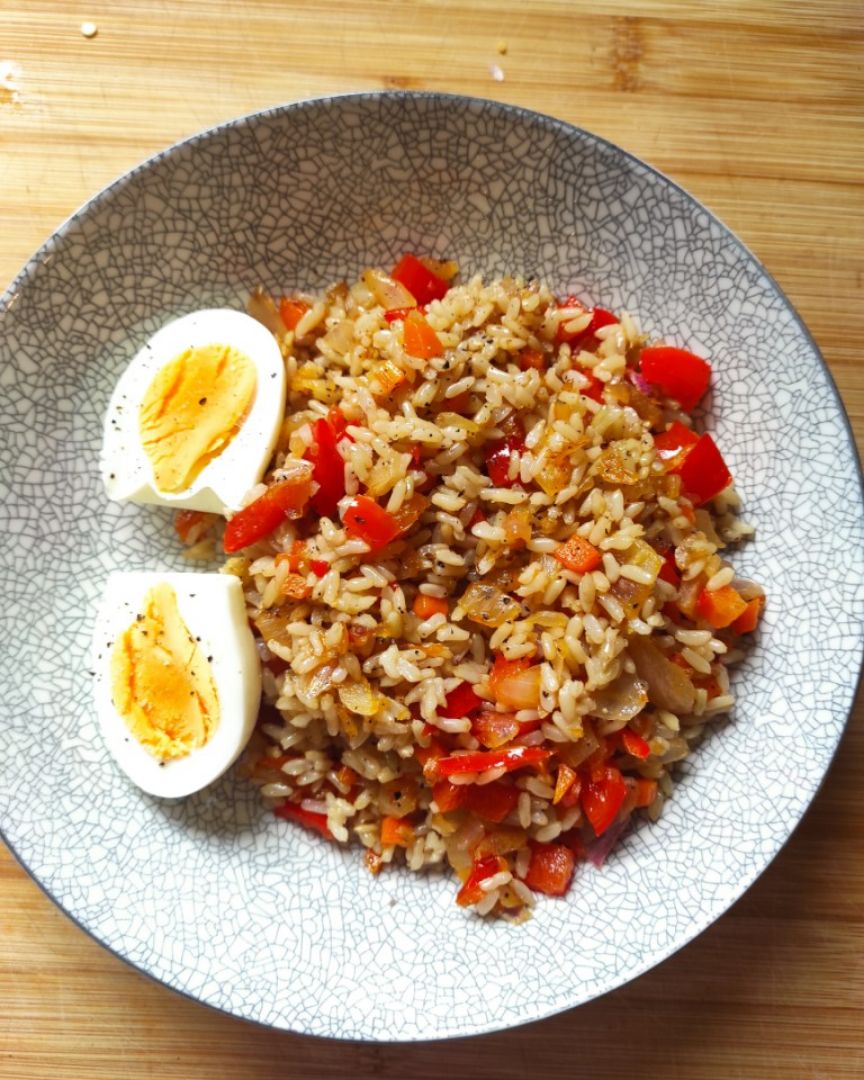 Arroz integral con verduras