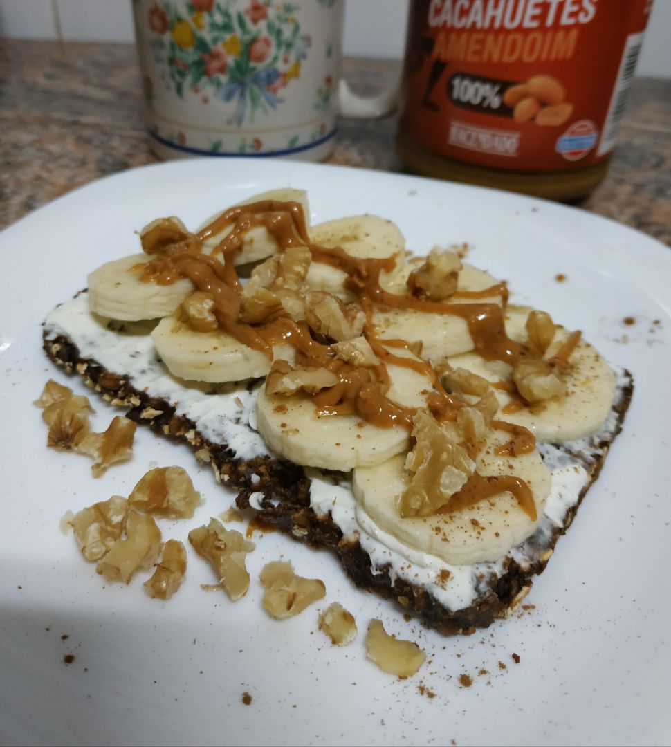Tostada de plátano y crema de cacahuete Tostada de plátano y crema de cacahuete