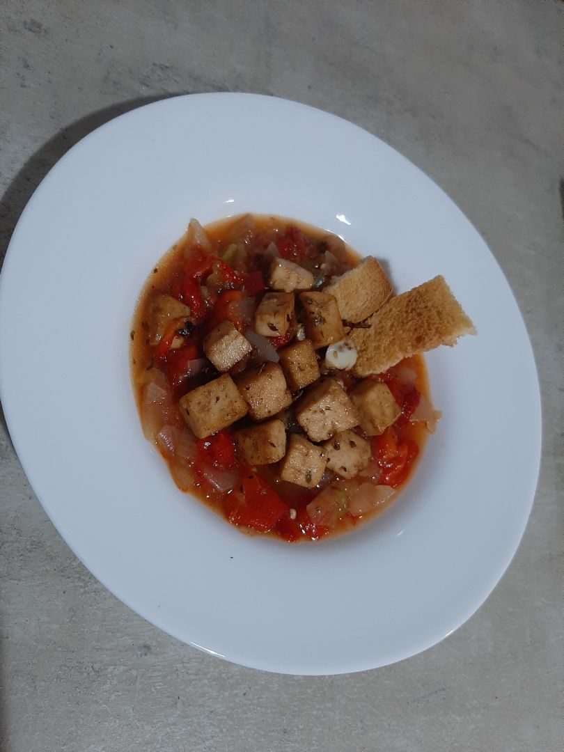 ASADO DE VERDURAS CON TOFU MARINADO ASADO DE VERDURAS CON TOFU MARINADO
