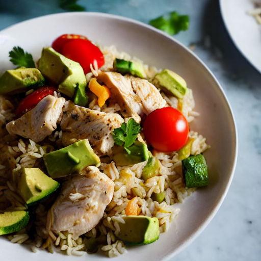 Arroz con verduras y pollo