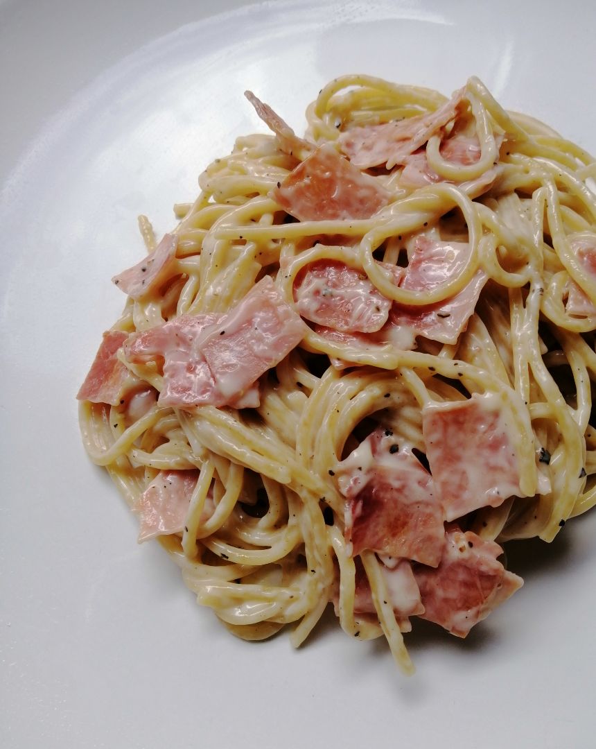 Espaguetis carbonara express Espaguetis carbonara express