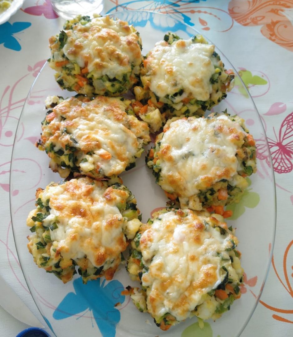 Hamburguesas de rape y verduras Hamburguesas de rape y verduras